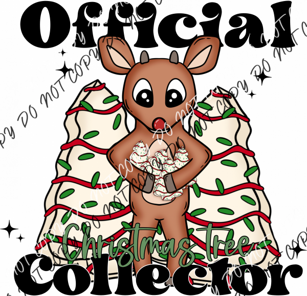 Official Christmas Tree Collector Deer Dtf Transfer Rtp Transfers