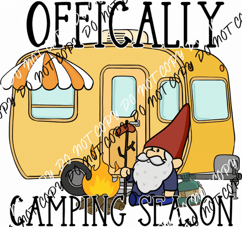 Officially Camping Season Gnome DTF Transfer - We Print U Press DTF Transfers