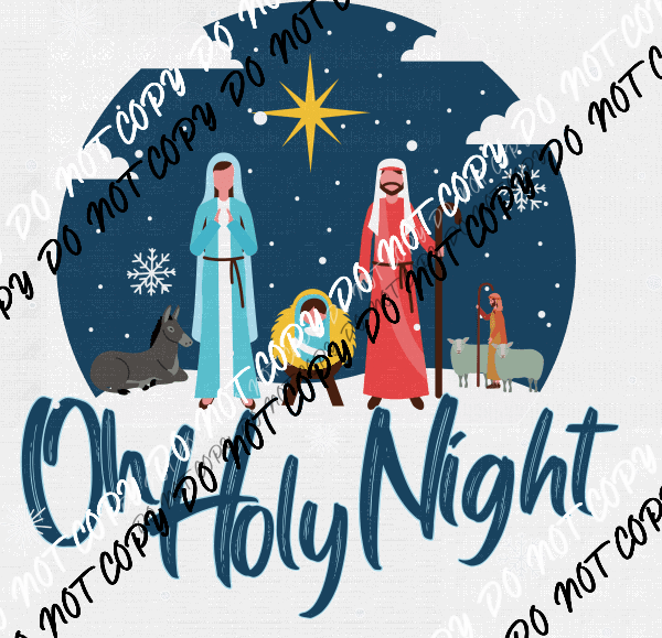 Oh Holy Night Scene DTF Transfer - We Print U Press DTF Transfers