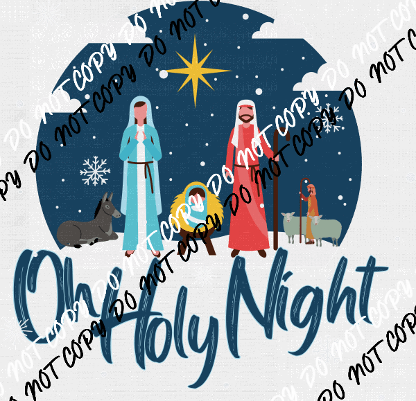 Oh Holy Night Scene DTF Transfer - We Print U Press DTF Transfers