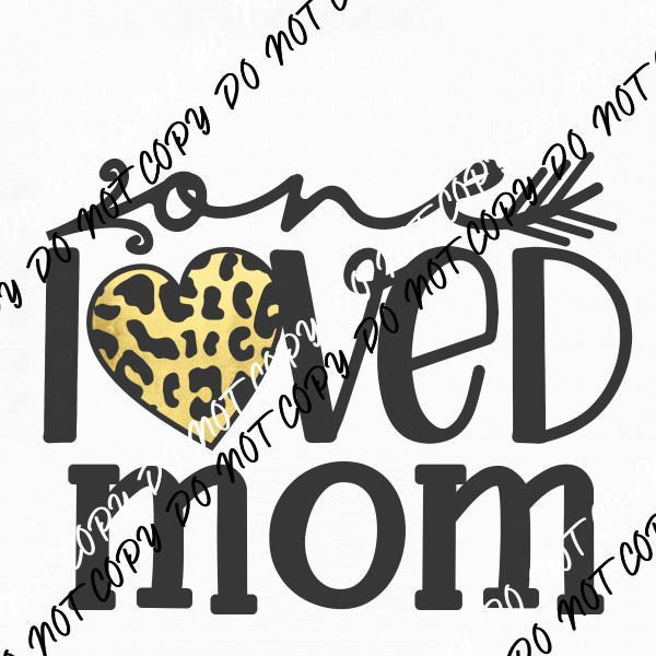 One Loved Mom Leopard DTF Transfer - We Print U Press DTF Transfers