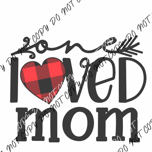 One Loved Mom Plaid DTF Transfer - We Print U Press DTF Transfers