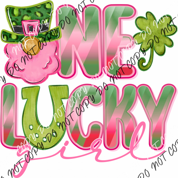 One Lucky Girl Leprechaun Dtf Transfer Rtp Transfers