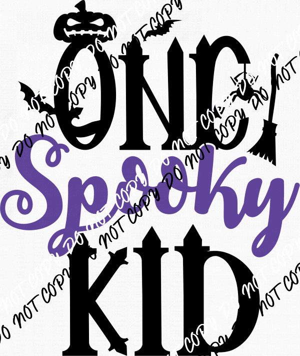 One Spooky Kid DTF Transfer - We Print U Press DTF Transfers