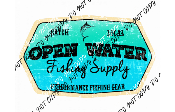 Open Water Fishing DTF Transfer - We Print U Press DTF Transfers