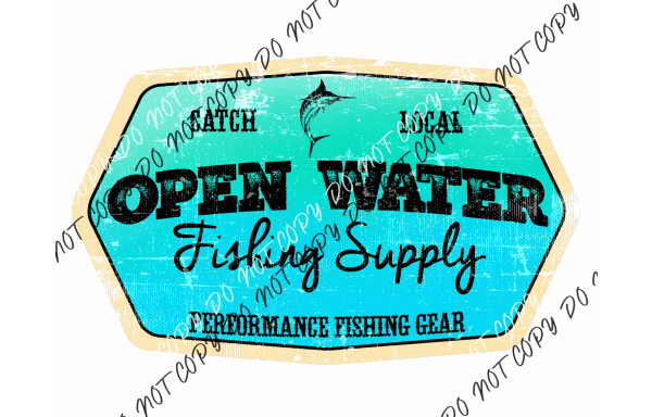 Open Water Fishing DTF Transfer - We Print U Press DTF Transfers