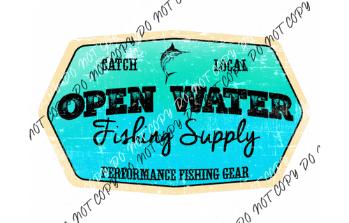 Open Water Fishing DTF Transfer - We Print U Press DTF Transfers