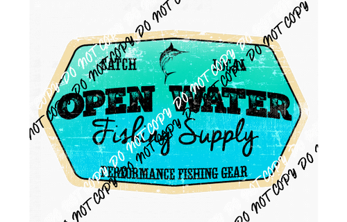 Open Water Fishing DTF Transfer - We Print U Press DTF Transfers