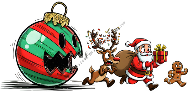 Ornament Monster Chase DTF Transfer RTP DTF Transfers