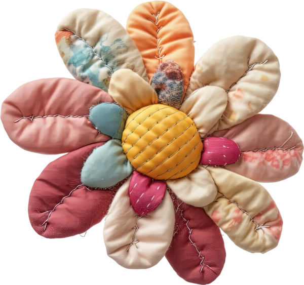 Patchwork Fabric Flower DTF Transfer - RTP DTF Transfer