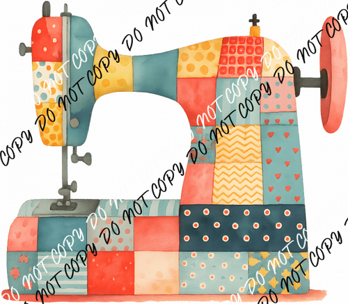 Patchwork Sewing Machine DTF Transfer - We Print U Press DTF Transfers
