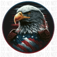 Patriot Eagle With American Flag Dtf Transfer