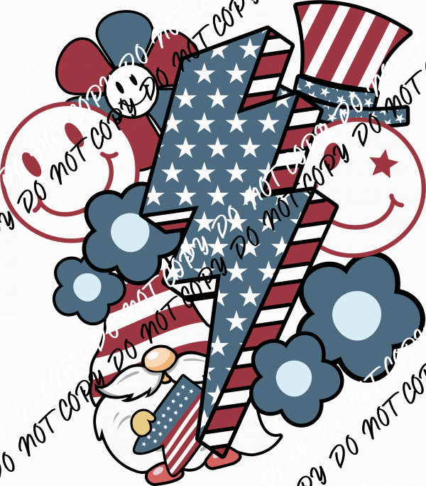 Patriotic Vibes DTF Transfer - We Print U Press DTF Transfers