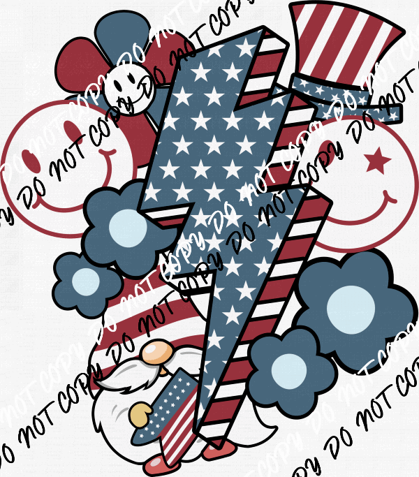 Patriotic Vibes DTF Transfer - We Print U Press DTF Transfers