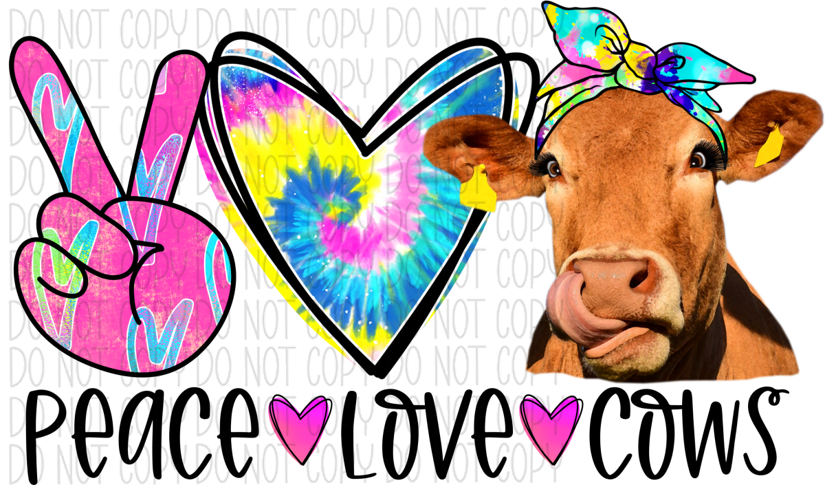 Peace Love Cows Dtf Transfer