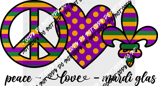 Peace Love Fleur DTF Transfer - We Print U Press DTF Transfers