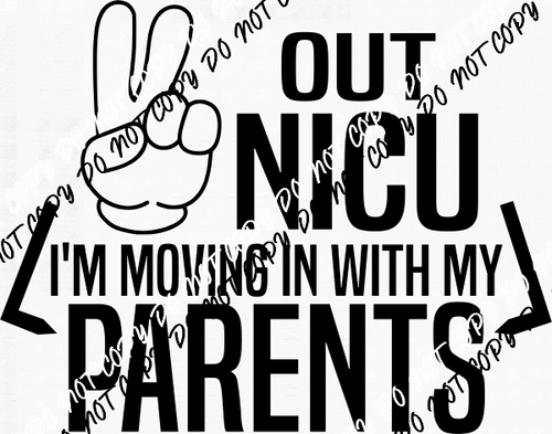 Peace Out NICU DTF Transfer - We Print U Press DTF Transfers