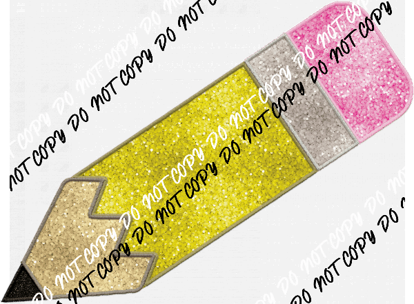Pencil faux sequin DTF Transfer - We Print U Press DTF Transfers