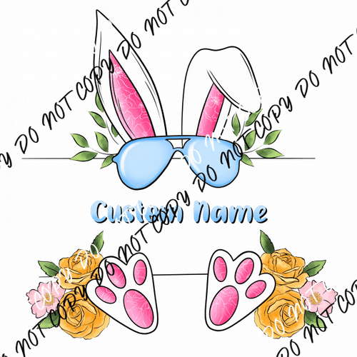 Personalize Bunny Ears - We Print U Press DTF Transfers
