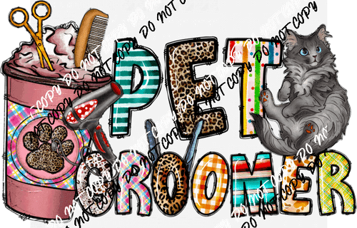 Pet Groomer DTF Transfer - We Print U Press DTF Transfers