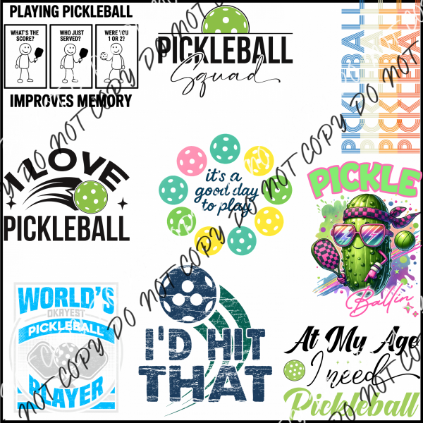 PICKLEBALL MINI UV TRANSFER BUNDLE DTF UV Transfer Bundle