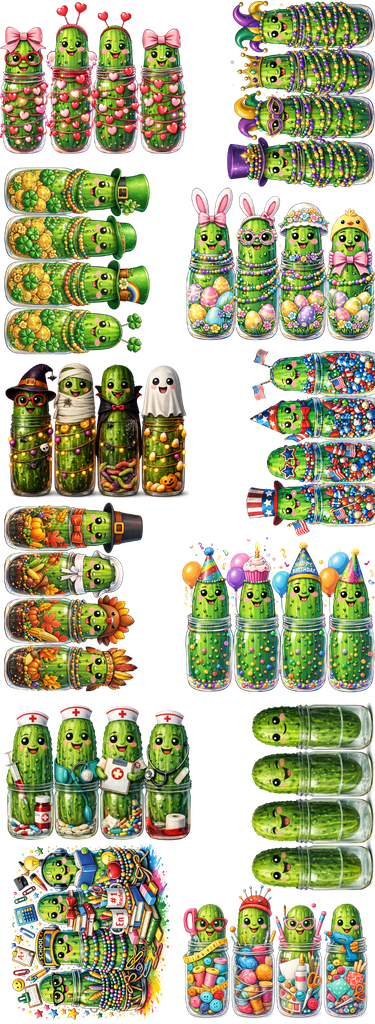 Pickle Jar Seasonal Premade Gang Sheet Bundle