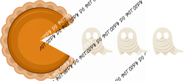 Pie vs. Ghosts DTF Transfer - We Print U Press DTF Transfers