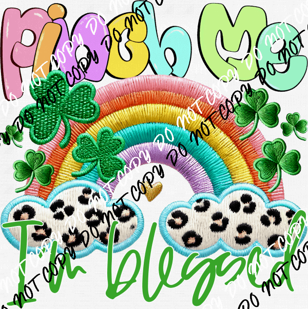 Pinch Me I'm Blessed DTF Transfer - We Print U Press DTF Transfers