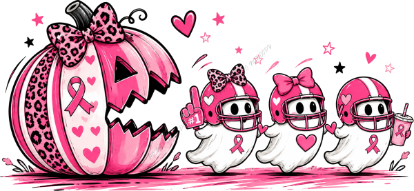 Pink Leopard Football Breast Cancer Awareness DTF Transfer - RTP DTF Transfer