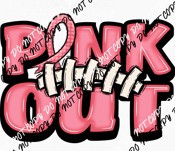 Pink Out Laces Breast Cancer Awareness DTF Transfer - We Print U Press DTF Transfers