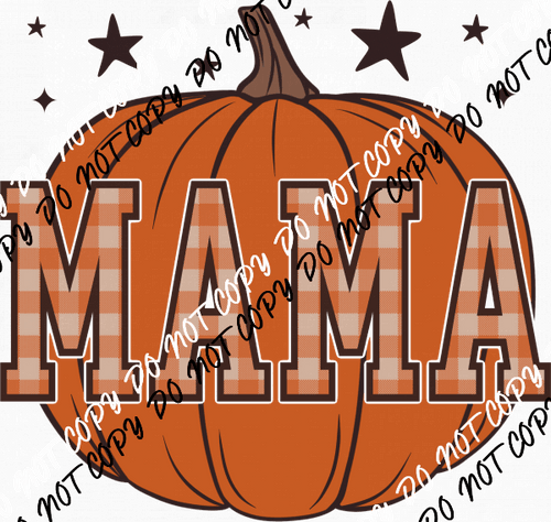 Plaid Mama Pumpkin DTF Transfer - We Print U Press DTF Transfers