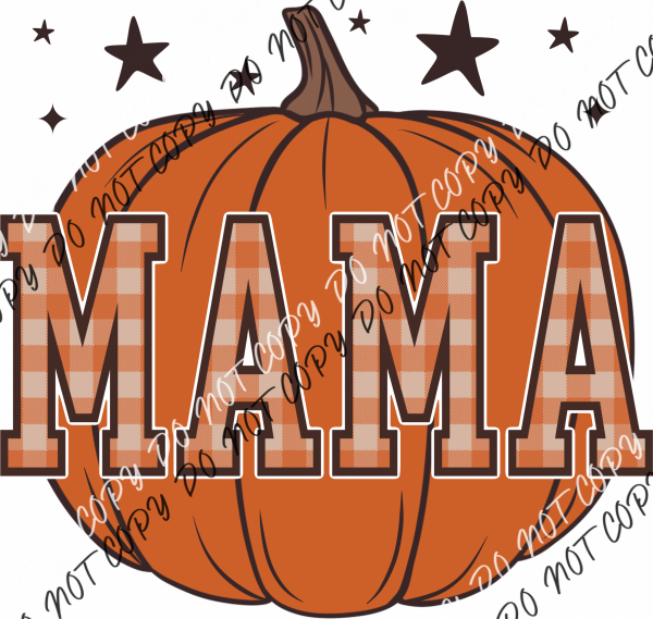 Plaid Mama Pumpkin Dtf Transfer Rtp Transfers