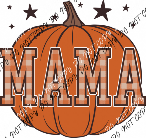 Plaid Mama Pumpkin Dtf Transfer Rtp Transfers