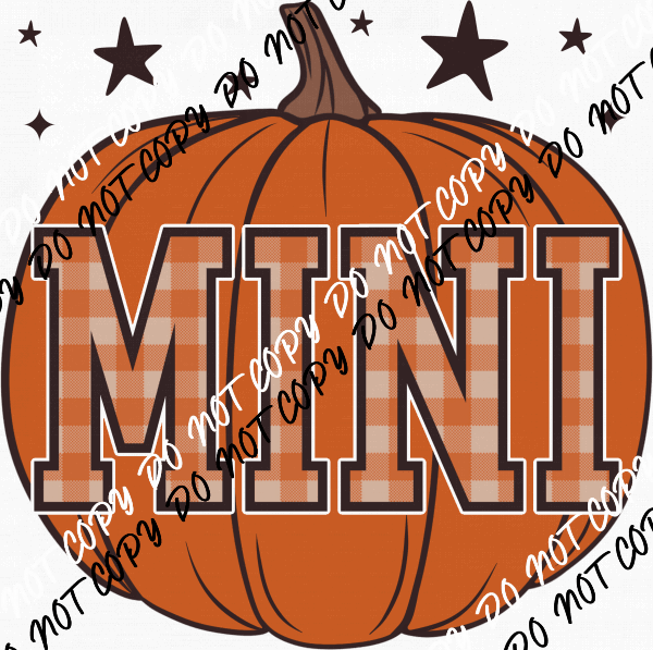 Plaid Mini Pumpkin DTF Transfer - We Print U Press DTF Transfers