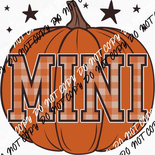 Plaid Mini Pumpkin DTF Transfer - We Print U Press DTF Transfers