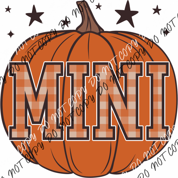 Plaid Mini Pumpkin Dtf Transfer Rtp Transfers