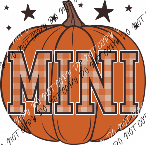 Plaid Mini Pumpkin Dtf Transfer Rtp Transfers