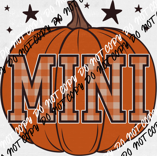Plaid Mini Pumpkin DTF Transfer - We Print U Press DTF Transfers