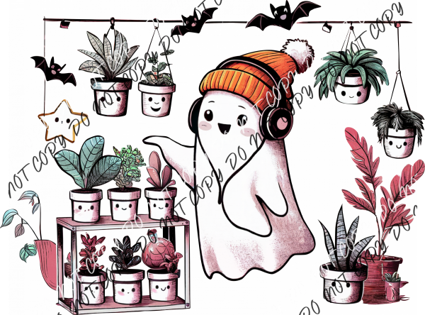 Plant Lovin Ghosty Dtf Transfer Rtp Transfers