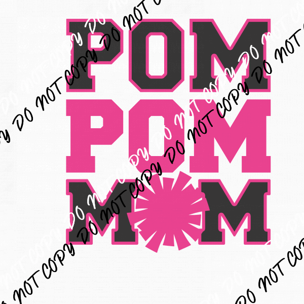 Pom Pom Mom DTF Transfer - We Print U Press DTF Transfers