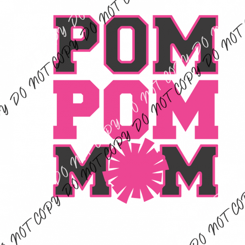 Pom Pom Mom DTF Transfer - We Print U Press DTF Transfers