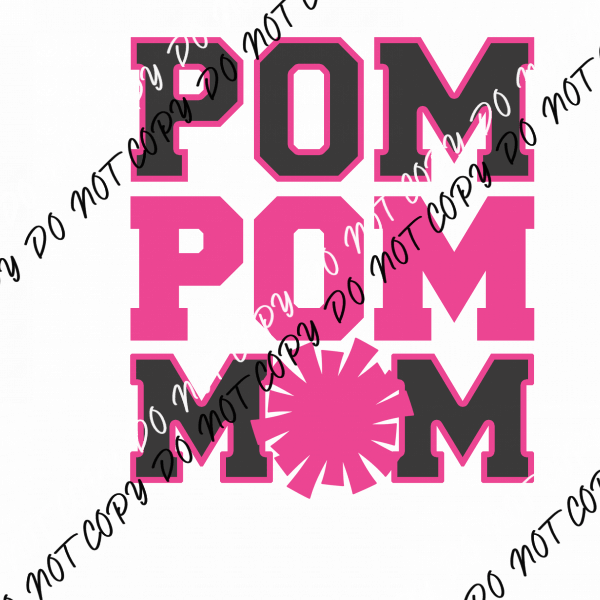 Pom Pom Mom DTF Transfer - We Print U Press DTF Transfers