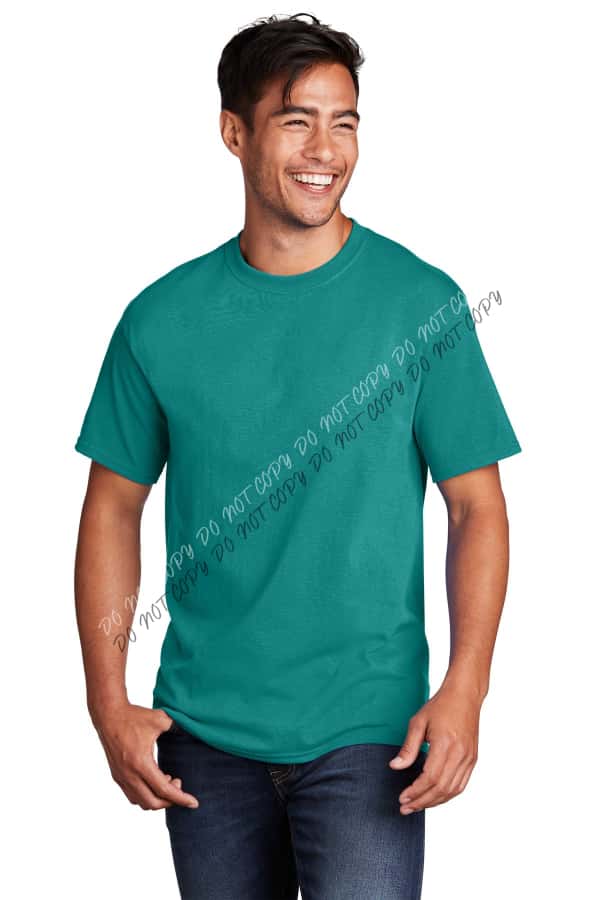 Port & Company® - Core Cotton Tee. Pc54 Bright Aqua / S