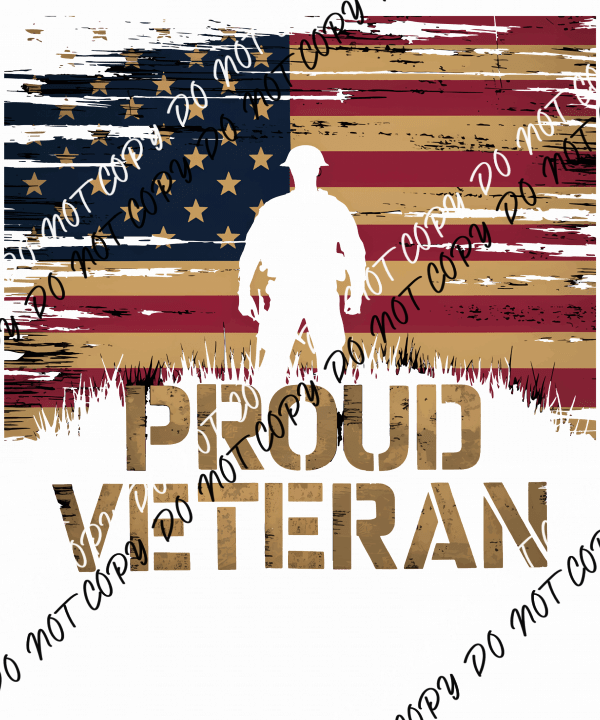 Proud Veteran DTF Transfer - We Print U Press DTF Transfers