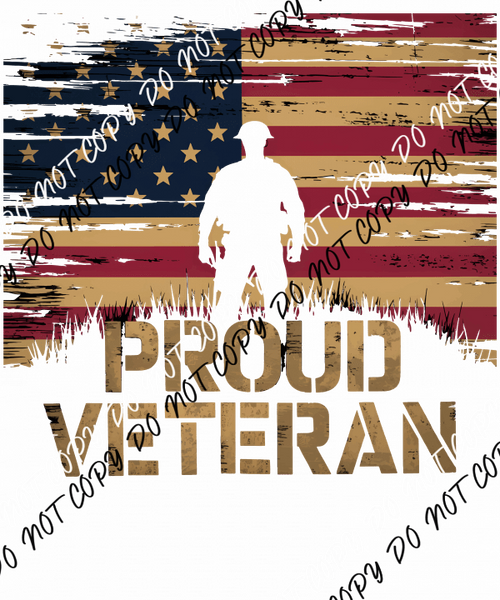 Proud Veteran DTF Transfer - We Print U Press DTF Transfers