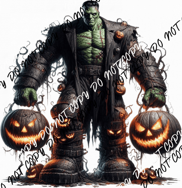 Pumpkin King Frankenstein DTF Transfer - We Print U Press DTF Transfers