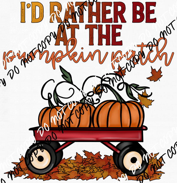 Pumpkin Patch Wagon DTF Transfer - We Print U Press DTF Transfers