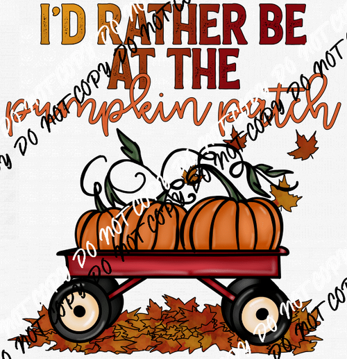 Pumpkin Patch Wagon DTF Transfer - We Print U Press DTF Transfers