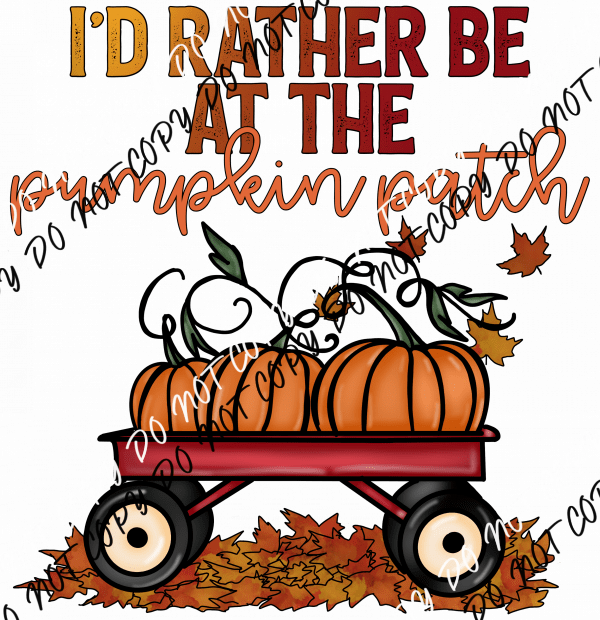 Pumpkin Patch Wagon DTF Transfer - We Print U Press DTF Transfers