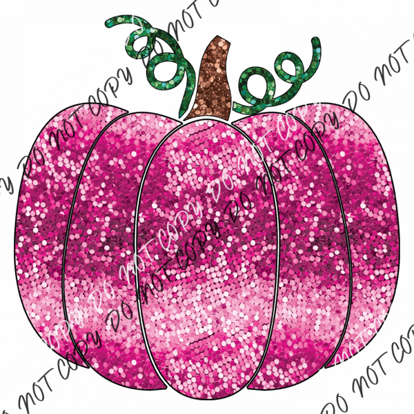 Pumpkin Pink Faux Sequins Dtf Transfer Transfers